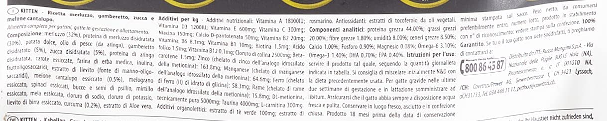 Farmina N&D Ocean Grain Free Kitten Merluzzo Gamberi e Melone 1,5kg Farmina N&D Ocean Grain Free Kitten Merluzzo Gamberi e Melone 1,5kg